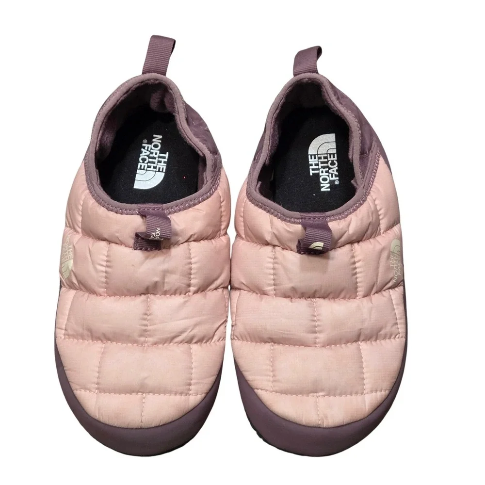 The North Face Thermoball Traction Mule II‎ Slippers Kids Size 4 Pink Purple